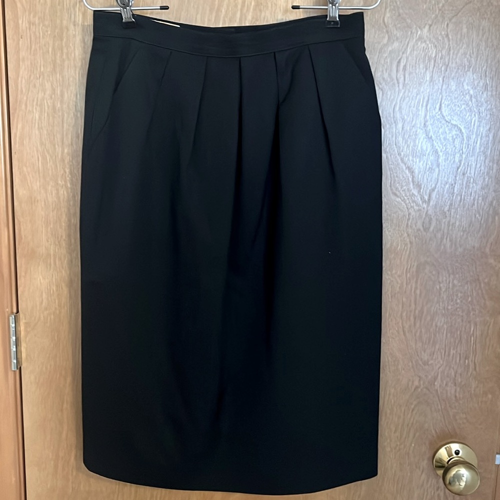 Vintage Pendleton Black Wool Skirt Size 12